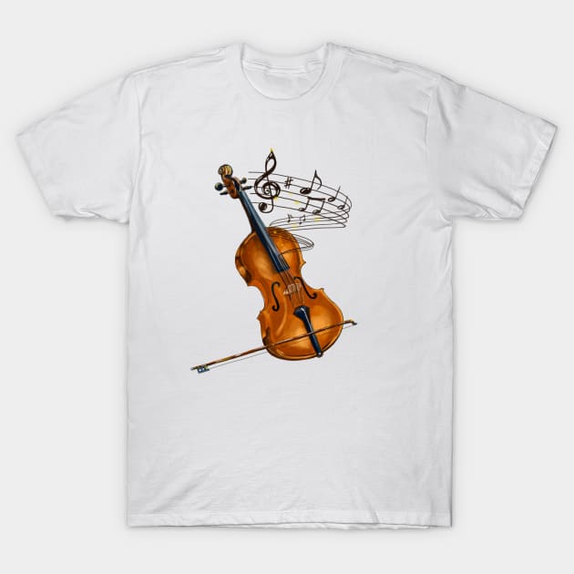 Violin - Cello T-Shirt by KimLeex